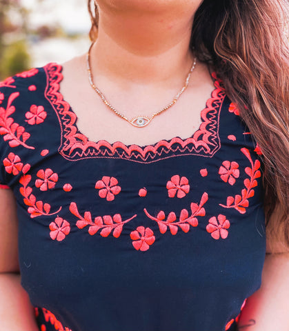 Evil Eye Beaded Necklace